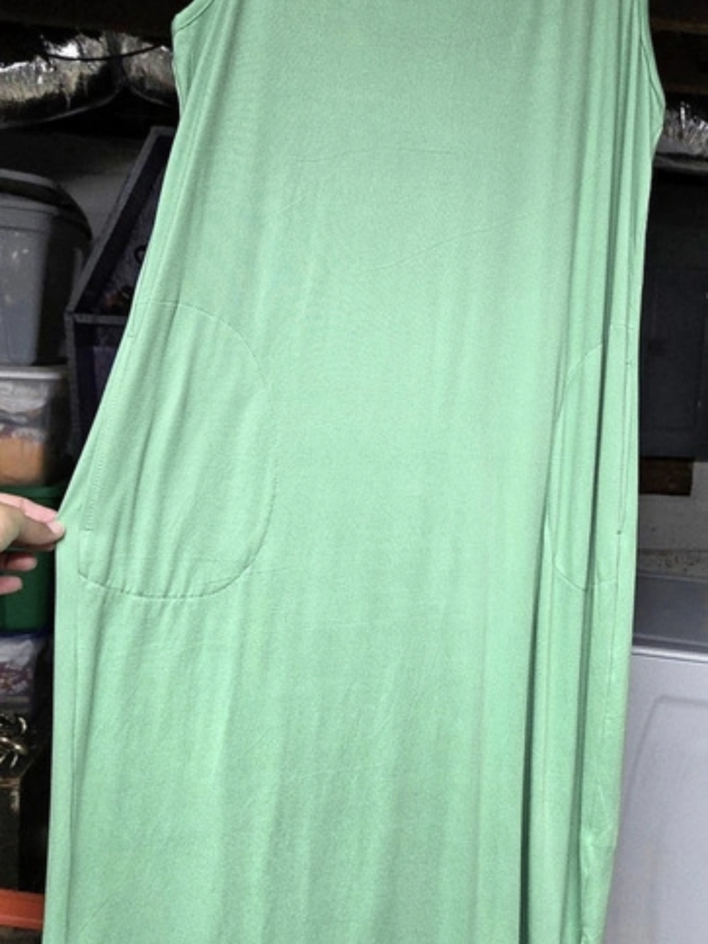 MUK LUKS Maxi Dress in Green Size Large Like New